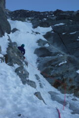 Tiro facile per raggiungere il nevaio sospeso.