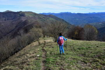 Scendendo lungo la cresta Est del monte Carmo