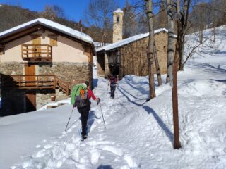 Neve abbondante già alla frazione.