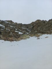 La parete dalla quale ci siamo calati