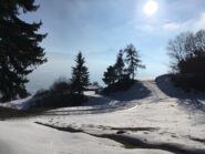 Tratto innevato sopra il Plan de Dzaou, nell'ultimo strappo verso Chacotteilles