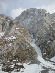 La prima parte del canale del canyon dal sentiero di salita