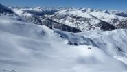 Inizio discesa nel vallone del Mendie
