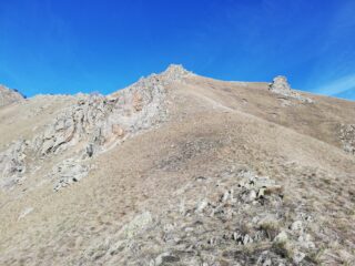 La cima dal costolone di salita
