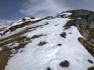 Uscita in cresta verso la cima.