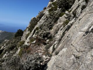 arrivo all'attacco della via