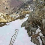 Salendo, dietro di noi tutta la salita fino al Santuario