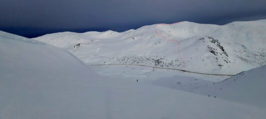 Itinerario visto salendo al Kaperfjellet