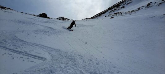 Ottima neve nella seconda discesa expo ovest
