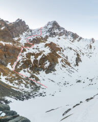 Via di salita dal lago