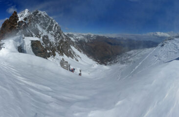 La punta Capra e il vallone di discesa