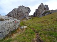 Tra i roccioni salendo il Galero