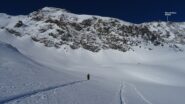 Sul traverso che porta verso il paretone.