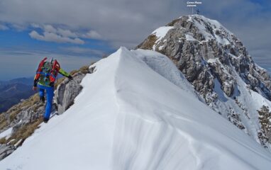 La cresta per raggiungere la cima.
