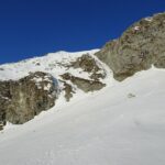 L'imbocco del canalino inferiore