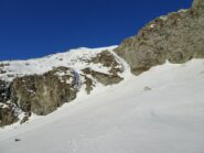 L'imbocco del canalino inferiore