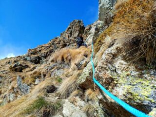 via attrezzata per il Monte Roux