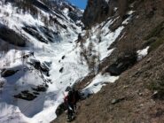 Passaggio sul sentiero estivo a 2030m