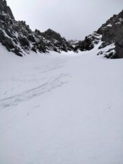 In discesa nella parte centrale del canale