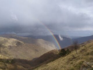 Arcobaleno durante la discesa