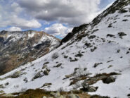 Passaggio-chiave verso la Rocca del Toro. Sulla dx linea visibile.