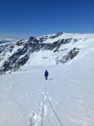 In rientro sul ghiacciaio, sempre in ottime condizioni