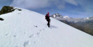 ..quasi in cima, con un po' di neve.
