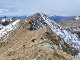 La cresta verso la punta Imperatoria vista dalla Torretta.
