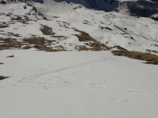 Pendio finale sotto la vetta