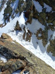 L'intaglio da cui calarsi, dove però si può scendere a piedi