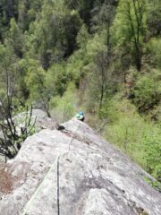 Michele in uscita dallo spigolo di L3