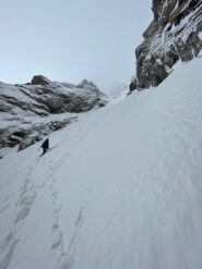 Spostandosi dagli accumuli di neve