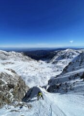 In piena parete dopo il traverso 