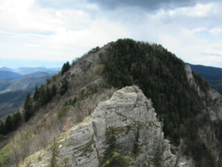 Il Monte Lega (m.1559) dal Monte Bauso (m.1551) con la cresta di salita
