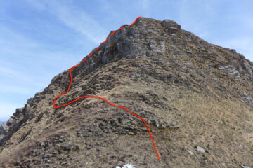 Discesa versante Ovest Rocca Bert