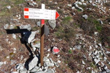 Palina indicatrice lungo la strada per Viviere