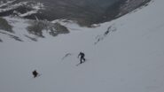 Sul ripido pendio che porta al Col du Crachet