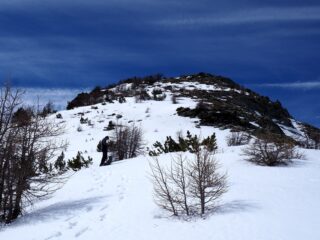 Il pendio innevato sulla dorsale Est.