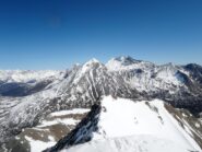 Vista di vetta su Breithorn e Hübschhorn