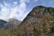 Bec Tirsi salendo verso la svolta sul torrente Croset.