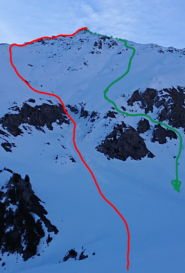 Linea di salita rossa 