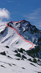 La cresta nord, per raggiungere il Belleface 