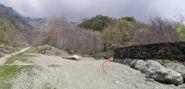 Dove bisogna svoltare a dx per inizio sentiero
