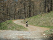 sullo sterrato verso il Rifugio Selleries