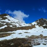 da inizio conca si vede la Tsavanis sulla sx e il colletto al centro