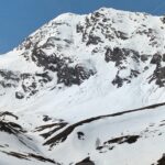 La bella montagna appena scesa