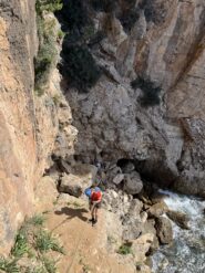 Calata per raggiungere l’attacco