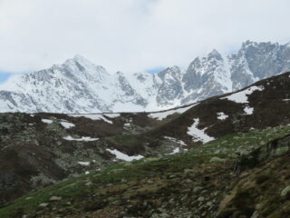 Gruppo Gura-Mulinet dietro inizio cresta del Barrouard