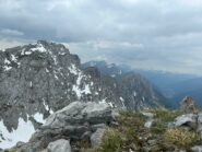 Dalla vetta panorama verso Mengol, Bagozza e più lontano Presolana e Ferrante