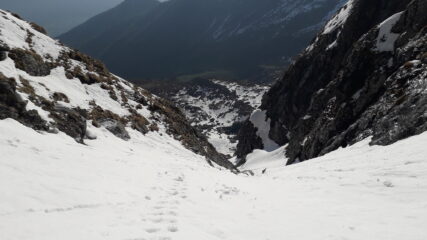 uno sguardo all'indietro da meta' canale..